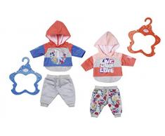 Zapf Creation 826980 BABY born Jogginganzug Puppenkleidung 43 cm, 1 Stück - Farbe nach Vorrat