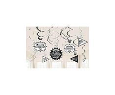 Amscan International 671671 Swirl Kreidetafel Geburtstag Deko-Set