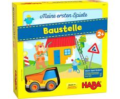 HABA 305211 - Meine ersten Spiele – Baustelle, kooperatives Memospiel mit Kullerbü-Fahrzeug und Vorlesegeschichte, Spiel ab 2 Jahren