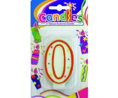 Boland 63200 Kerze Nr Zero, 4 Verschiedene Farben, 563400, mehrfarbig