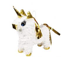 Boland 30976 - Mini Pinata Einhorn, Größe 21 x 17 cm, Pappe, Partyspiel, Tier, Geschenk, Kindergeburtstag