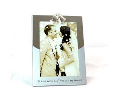 Gifts 4 All Occasions Limited SHATCHI-615 Bilderrahmen, 12,7 x 17,8 cm, Silberfarben