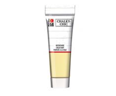 Marabu 02610050112 - Chalky Chic, super deckende, matte Kreidefarbe auf Wasserbasis, cremig, zum Rollen, Streichen und Tupfen auf Holz, Metall und Kunststoff, Used Look Effekt, 100 ml, zartgelb