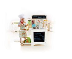 Hape All in One Küche Kinderküche Spielküche Kochen Holz Spielzeug Koch Tafel