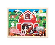 Melissa & Doug Holzpuzzle - Freundliche Stalltiere (24 Teile)