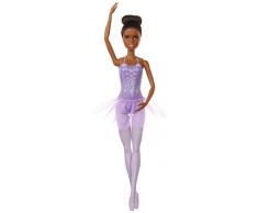 Barbie GJL61 GJL61-Ballerina Puppe (Afro-amerikanisch), Mehrfarbig