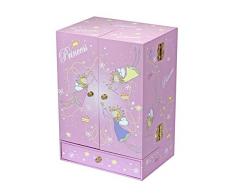 Trousselier - Prinzessin - Große Musikschmuckdose - Spieluhr - Schrank - Ideales Geschenk für junge Mädchen - Menuettmusik von Mozart - Farbe rosa