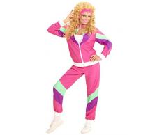 Widmann 98803 - Erwachsenenkostüm, 80er Jahre Trainingsanzug, Jacke und Hose, angenehmer Tragekomfort, Assi Anzug, Proll Anzug, Retro Style, verschiedene Größen, Bad Taste Party, 80ties, Karneval