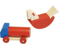 Rülke Holzspielzeug 21620 Puppenhauszubehör, holzfarben, rot, blau