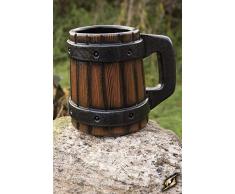 Epic Armoury IF-402722 Bierkrug mit Metallbändern, 20 cm, Unisex