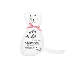 Gifts 4 All Occasions Limited SHATCHI-864 Türstopper mit Katzenmotiv, Weiß