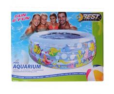 Best Sporting aufblasbarer Pool Aquarium, Planschbecken rund, 152 x 50 cm
