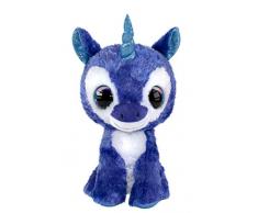 LUMO STARS 55618 Velvet Tiere Plüschtiere (Spielzeug, Blau, Weiß, Plüsch, 3 Jahre) Einhorn, Jungen/Mädchen, Multiclore