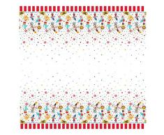 Unique Party 72477 Tischdecke, Karneval, Zirkus, Party, Geburtstag, 1.37 m x 2.13 m