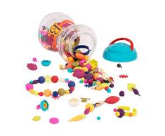 B. toys 300 Teile Spielzeug Schmuck – Bunte Pop Perlen Kinderschmuck Bastelschmuck zum Zusammenstecken – Schmuck Bastelset für Mädchen und Kinder ab 4 Jahren