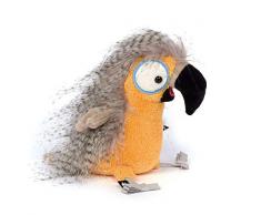 Sigikid Vogel - Fool Fly, BeastsTown, Kuscheltier für Erwachsene und Kinder, grau/orange, 39322