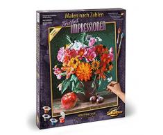 Schipper 609130788 - Malen nach Zahlen - Herbstimpressionen - Bilder malen für Erwachsene, inklusive Pinsel und Acrylfarben, 40 x 50 cm