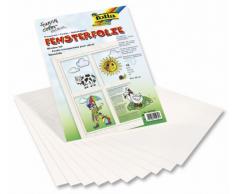 folia 450300 - Fensterfolie farblos, selbsthaftend, ca. 35 x 50 cm, 10 Bogen - ideal als Vorlagebogen für Fensterbilder, Window Color