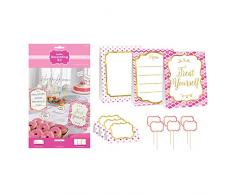 amscan 281000 Buffet Deko-Set Paper Minis, Pink