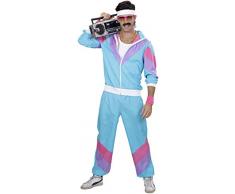 Widmann 98873 - Erwachsenenkostüm, 80er Jahre Trainingsanzug, Jacke und Hose, angenehmer Tragekomfort, Assi Anzug, Proll Anzug, Retro Style, verschiedene Größen, Bad Taste Party, 80ties, Karneval