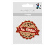 Ursus 56730014 - Topper Einladung zu meiner Kommunion, 6,5 cm, 8 Stück