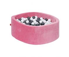 Knorrtoys 68182 - Bällebad soft - Soft pink - 300 Bälle grey/creme