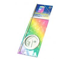 Ursus 7440000 Laternenbastelset Feenstaub, Laternenzuschnitte aus Transparentpapier, Laternendeckel und-Boden, Laternenstab, Tragebügel, Kerzenhalter und Kerze, ca. 15,3 x 20 cm, bunt