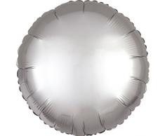 Amscan 3680501 Folienballon, Platinum, Rund