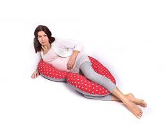 LULANDO Schwangerschafts-Seitenschläfer-Kissen (130x60cm) für Erwachsene und Babys. Stillkissen, Sitzkissen und Lagerungskissen zum Schlafen, Ausruhen und Spielen.