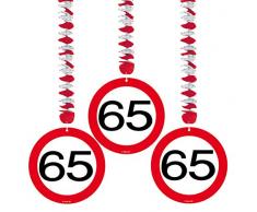 Folat Creative Geburtstag Party Verkehrsschild 7,6 cm Dekoration zum Aufhäng