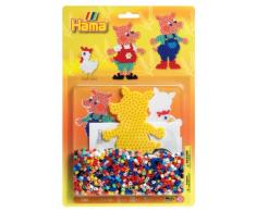 Hama 4014 - Perlenset Schweinchen, ca. 1100 Bügelperlen, 1 Stiftplatte und Bügelpapier