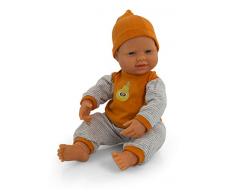 Miniland 31552 Puppenkleidung, orange, weiß, 38-40 cm