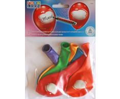 Karaloon 30031 - 6 beschreibbare Ballons 28-30 cm, Sortiert