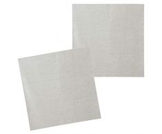 Boland 20015 - Papierservietten Silber, 12 Stück, Größe 33 x 33 cm, Partygeschirr, Garten Party, Geburtstag, Fingerfood, Partyzubehör, Überraschungsparty, Jubiläum, Motto Party, Karneval