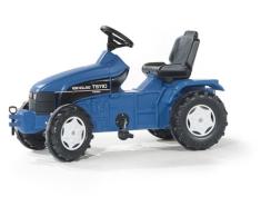 Rolly toys 036219 rollyFarmtrac New Holland | Trettraktor mit Frontlader | Traktor mit Sitzverstellung und Flüsterreifen | für Kinder ab 3 Jahren | Farbe blau