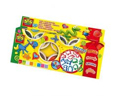SES Creative Super Dough, 8 Farben Knetmasse, Mehrfarbig
