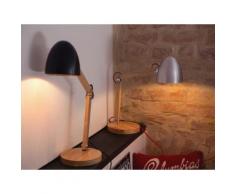 Tischlampe Silber - Tischleuchte - Nachttischlampe - Leselampe - Beleuchtung - ELIAS