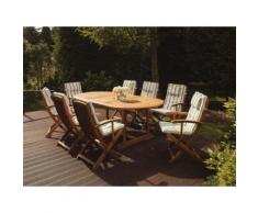 Auflage für Gartenstuhl JAVA/MAUI beige-grün gestreift