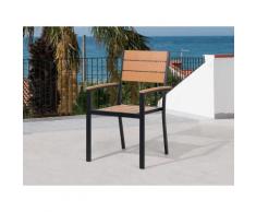 Gartenstuhl braun Polywood PRATO