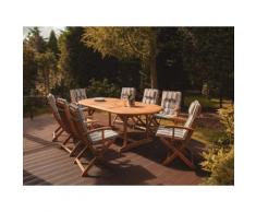 Auflage für Gartenstuhl JAVA/MAUI dunkelblau-beige gestreift