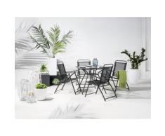 Gartentisch Stahl schwarz 80 x 80 cm LIVO