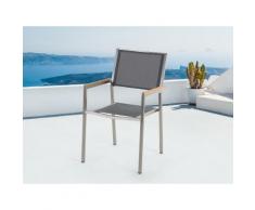 Gartenstuhl grau Edelstahl GROSSETO
