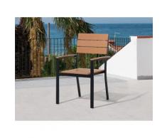 Gartenstuhl braun Polywood COMO