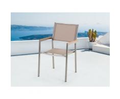 Gartenstuhl beige Edelstahl GROSSETO