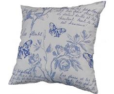 Angerer 757/217 Classic Sofakissen 40 x 40 cm Design Schmetterling, blau