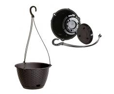 Prosper Plast drlw215–440U 21,7 x 14,2 cm ratolla rund Blumentopf mit Haken – Dunkelbraun