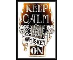 Schatzmix Keep Calm & Whisky on Metal Sign deko Sign Garten Blech