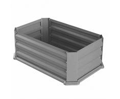 Siena Garden Hochbeet, Stahl, grau, abnehmbarer Boden, 80x50x30cm, 557081