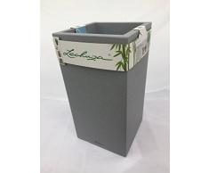 Lechuza CANTO Stone 30 high, Steingrau, Hochwertiger Kunststoff, Inkl. Bewässerungssystem, Herausnehmbarer Pflanzeinsatz, Für Innen- und Außenbereich, 13600