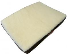 Ellie-Bo Hundebett, orthopädisch, Matratze aus viskoelastischem Kaltschaum / Memory-Schaum, Bezug aus Velourslederimitat / Schaffell, 122 cm, braun